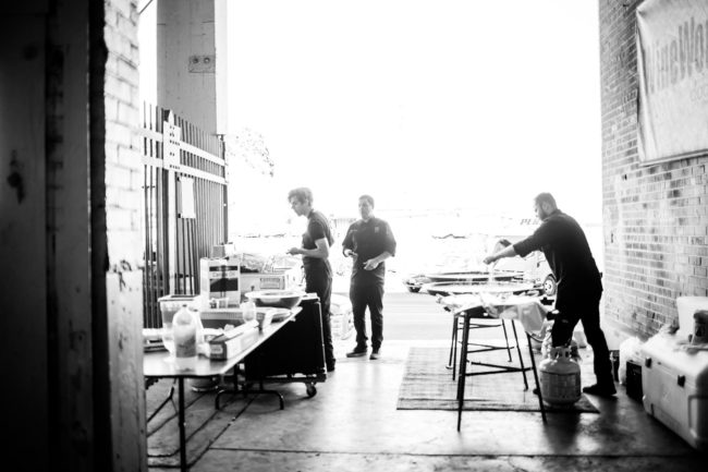 Catering outdoors