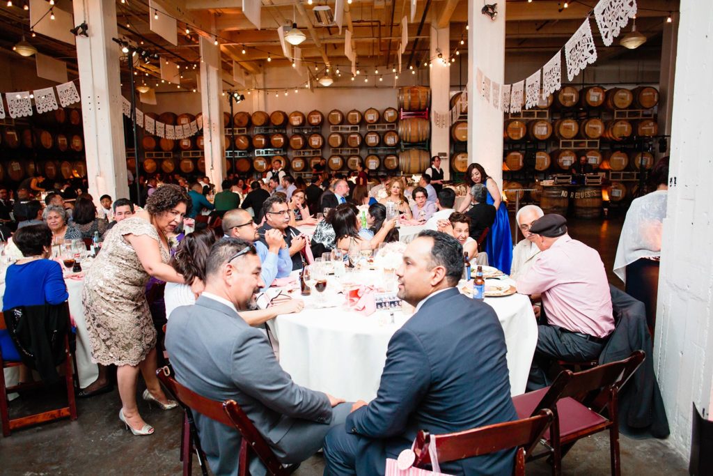 Winery wedding party