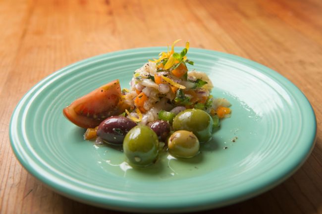 Spanish salt cod salad