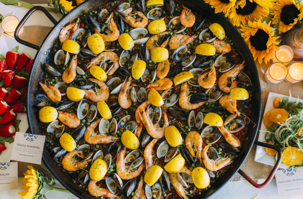 Colorful paella marinara