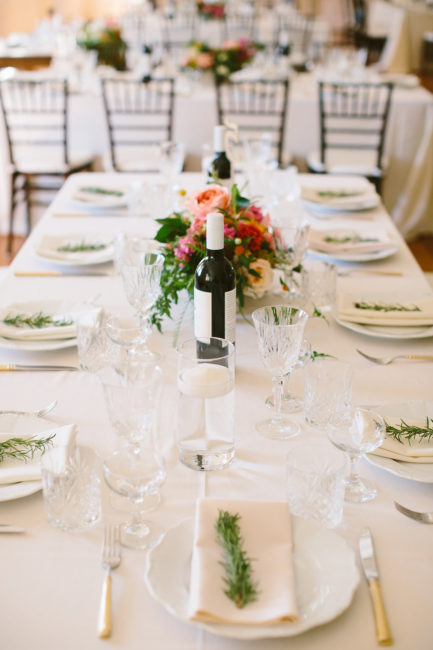 Wedding table setting