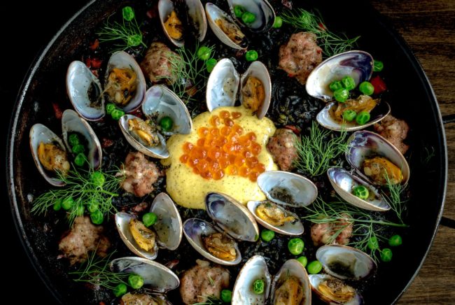 Caviar on paella