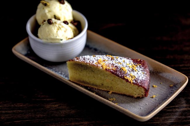 Olive oil cake with orange zest