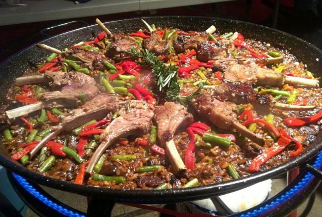 Lamb chop paella
