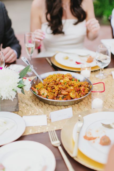 Wedding reception paella