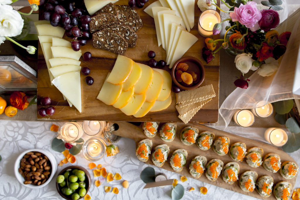 Fresh fruit and cheese platter