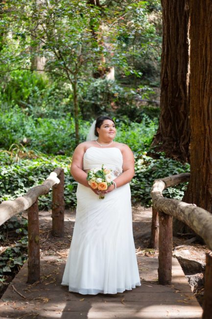 Bride in the woods