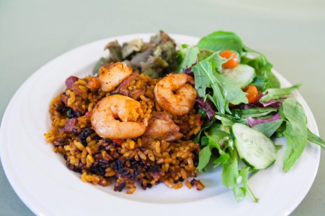 Spanish food buffet plate
