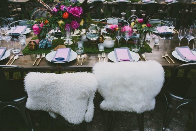 Fantasy garden wedding centerpiece