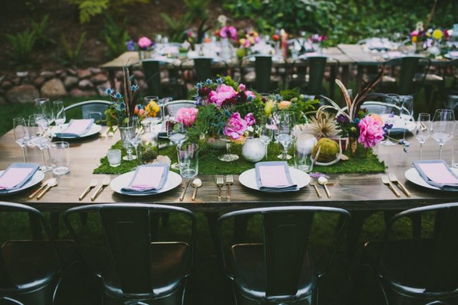 Green grass centerpiece