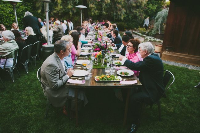 Wedding reception dinner