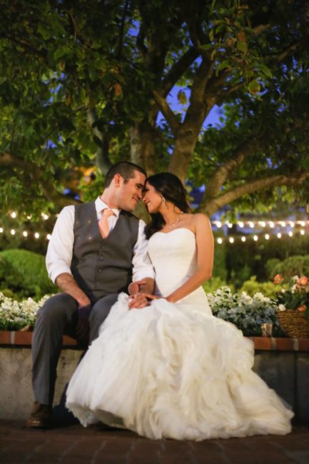 Romantic wedding couple