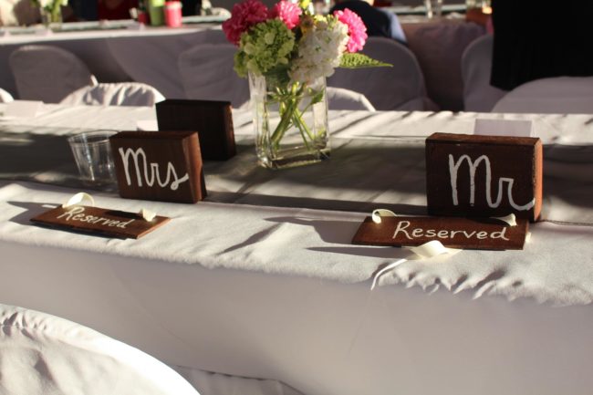 Mr and Mrs signs