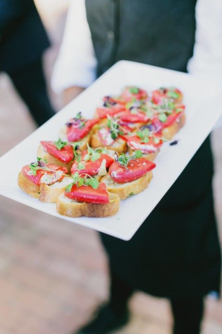 Piquillo peppers on garlic toast