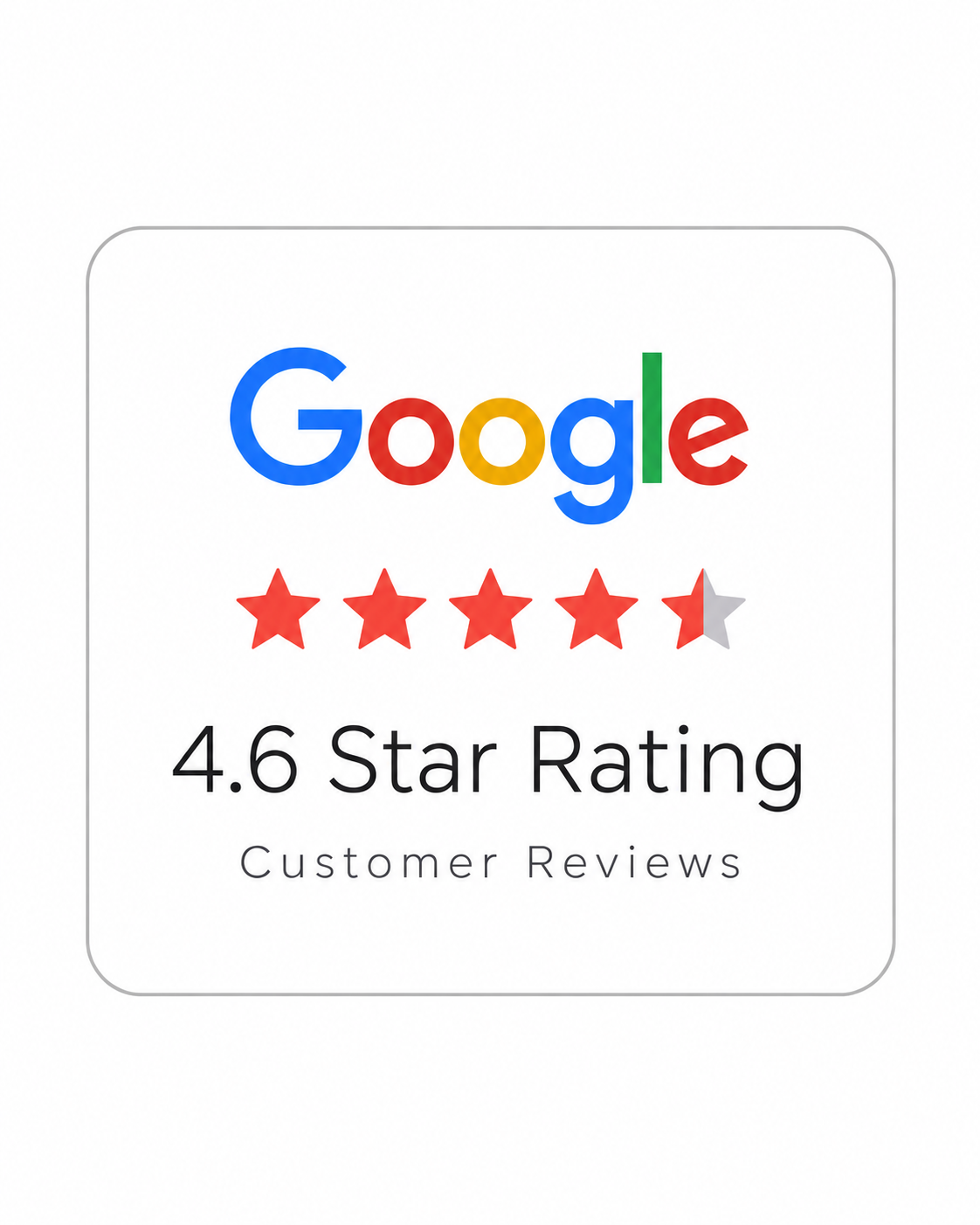 Google Reviews customer reviews: 4.6 out of 5 stars
